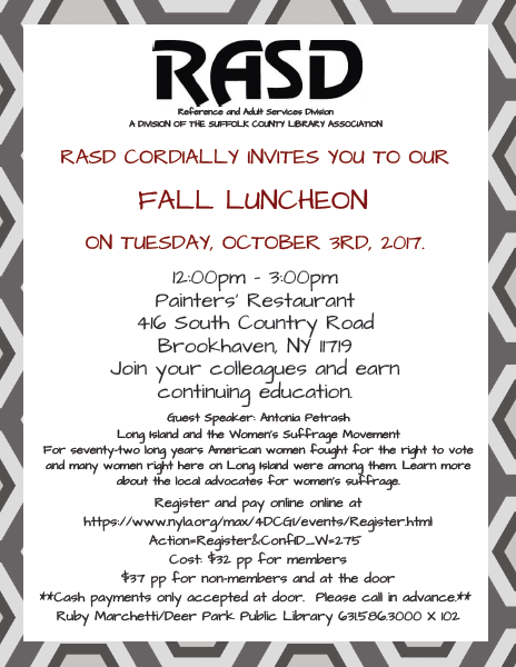 RASD Luncheon flyer